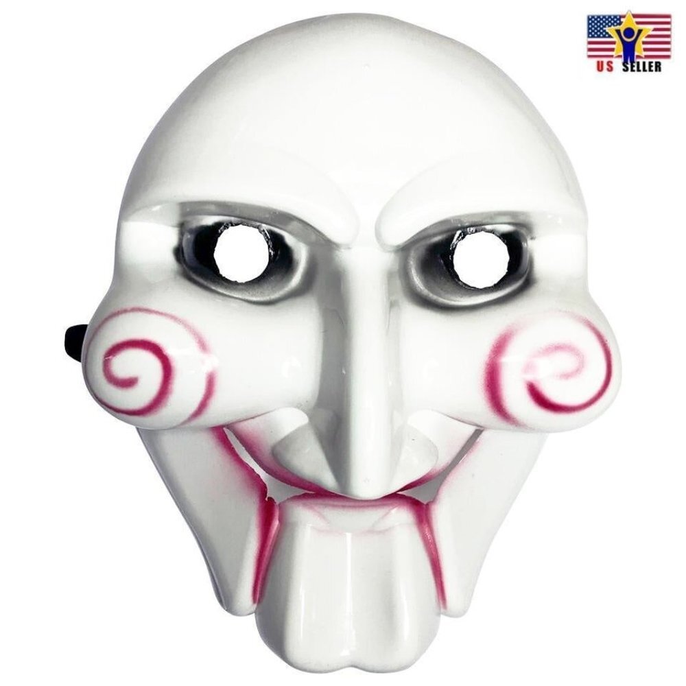 Jigsaw Saw Billy Puppet Face Mask Halloween Cosplay Guy Costume Prop Mas…